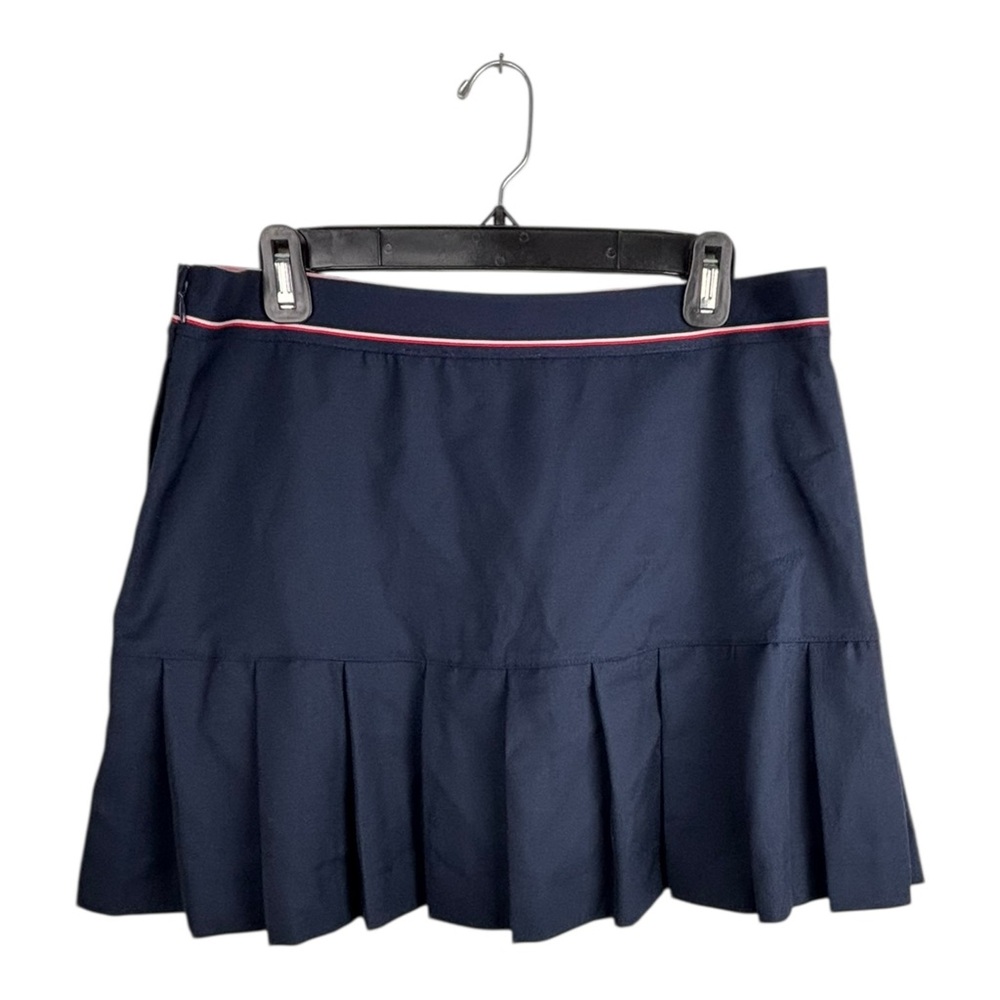 Lacoste Skirt Womens 10 Navy Blue Pleated Wool Blend Tennis Golf EU 42 Pockets - Picture 3 of 14